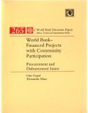 Front cover of World Bank-financed projects with community participation by Gita Gopal