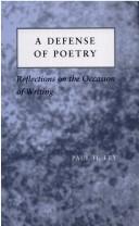 Front cover of A defense of poetry by Paul H. Fry