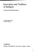 Front cover of Innovation and tradition in religion by Claire Disbrey