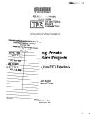 Cover of Financing private infrastructure projects by Gary E. Bond