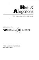 Cover of Hints & allegations by William Moses Kunstler