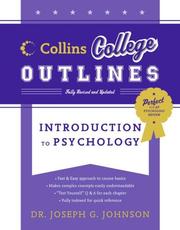 Front cover of Introduction to psychology by Joseph G. Johnson