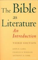 Cover of The Bible as literature by Gabel John B.