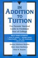 Front cover of In addition to tuition by Marian Edelman Borden