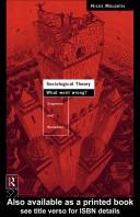 Front cover of Sociological theory by Mouzelis, Nicos P.