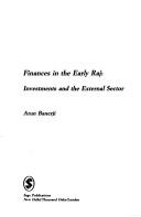 Cover of Finances in the early Raj by A. K. Banerji