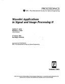 Front cover of Wavelet applications in signal and image processing II by Andrew Laine