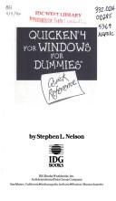 Cover of Quicken 4 for Windows for dummies by Stephen L. Nelson