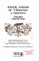 Front cover of Theatro americano by José Antonio de Villaseñor y Sánchez