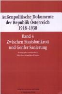 Front cover of Aussenpolitische Dokumente der Republik Österreich, 1918-1938 (ADÖ) by Arnold Suppan