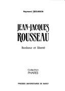 Front cover of Jean-Jacques Rousseau by Raymond Trousson