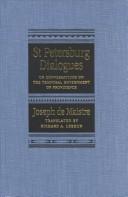 Front cover of St. Petersburg dialogues, or, Conversations on the temporal government of providence by Joseph de Maistre