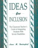 Front cover of Ideas for inclusion by Anne M. Beninghof