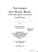 Front cover of The Church and human rights by Unknown