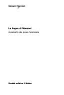 Cover of La lingua di Manzoni by Giovanni Nencioni