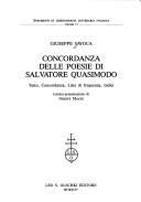 Cover of Concordanza delle poesie di Salvatore Quasimodo by Giuseppe Savoca