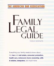 Cover of Family legal guide by American Bar Association