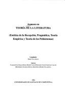 Cover of Avances en teoría de la literatura by Darío Villanueva