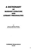 Front cover of A dictionary of Buddhist literature and literary personalities by K. Krishna Murthy