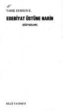 Front cover of Edebiyat üstüne narin by Tarik Dursun K.