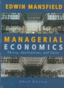 Cover of Managerial economics by Edwin Mansfield