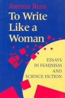 Cover of To write like a woman by Joanna Russ