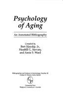 Front cover of Psychology of aging by Bert Hayslip