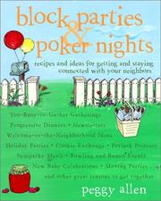 Front cover of Block Parties & Poker Nights by Peg Allen