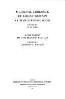 Front cover of Medieval libraries of Great Britain by Neil Ripley Ker