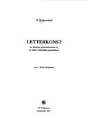 Cover of Letterkonst by E. Ruijsendaal