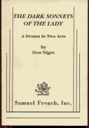 Front cover of The dark sonnets of the lady by Don Nigro