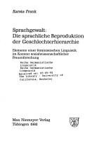 Cover of Sprachgewalt by Karsta Frank