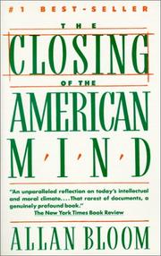 Cover of The Closing of the American Mind by Allan Bloom