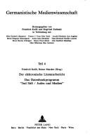 Front cover of Germanistische Medienwissenschaft Teil 4 by Friedrich Knilli