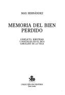 Cover of Memoria del bien perdido by Max Hernández