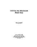 Front cover of 1-2-3 for the Macintosh made easy by Mary V. Campbell