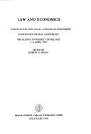 Front cover of Law and economics by Association for Legal and Social Philosophy (Great Britain). Conference