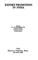 Cover of Export promotion in India by Unknown