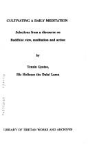 Front cover of Cultivating a daily meditation by His Holiness Tenzin Gyatso the XIV Dalai Lama