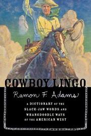 Cover of Cowboy lingo by Ramon F. Adams