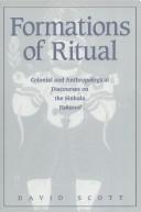 Front cover of Formations of ritual by David Scott