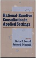 Cover of Rational-emotive consultation in applied settings by Michael Edwin Bernard