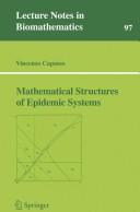 Cover of Mathematical structures of epidemic systems by V. Capasso
