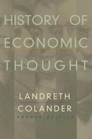 Cover of History of economic thought by Harry Landreth