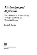 Front cover of Mechanism and mysticism by Louis J. Zanine