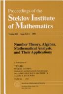 Front cover of Number theory, algebra, mathematical analysis, and their applications by Ivan Matveevich Vinogradov