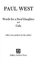 Front cover of Words for a deaf daughter by Paul West