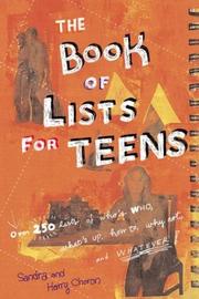 Front cover of The book of lists for teens by Sandra Choron