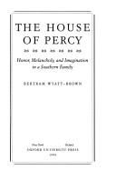 Front cover of The House of Percy by Bertram Wyatt-Brown