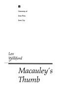 Cover of Macauley's thumb by Lex Williford